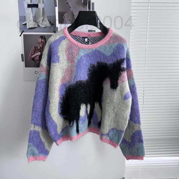women's sweaters designer 2022 new rainbow unicorn cashmere mohair round neck sweater svlq, White;black
women's sweaters designer 2022 new rainbow unicorn cashmere mohair round neck sweater svlq, White;black