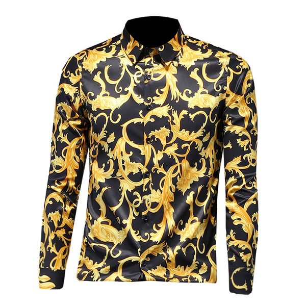 european and american men's wear summer 2022 new long-sleeve lapel single-breasted palace retro print fashion shirt, White;black
european and american men's wear summer 2022 new long-sleeve lapel single-breasted palace retro print fashion shirt, White;black