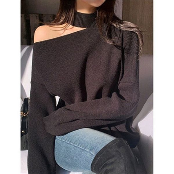 autumn female clothes three colors hollowed shoulder sweater loose women sweater girls' knitting pullovers 201222, White;black
autumn female clothes three colors hollowed shoulder sweater loose women sweater girls' knitting pullovers 201222, White;black