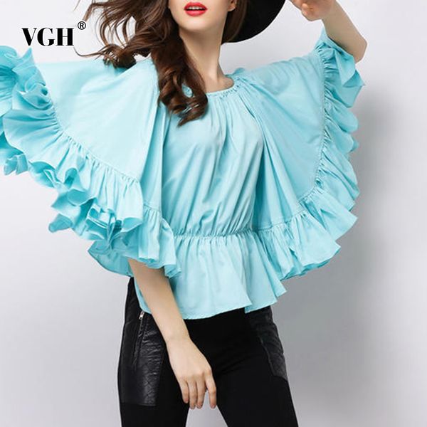 solid casual loose shirts for women slash neck long sleeve patchwork ruffle sweet short blouses female korean spring fashion 210507, White
solid casual loose shirts for women slash neck long sleeve patchwork ruffle sweet short blouses female korean spring fashion 210507, White