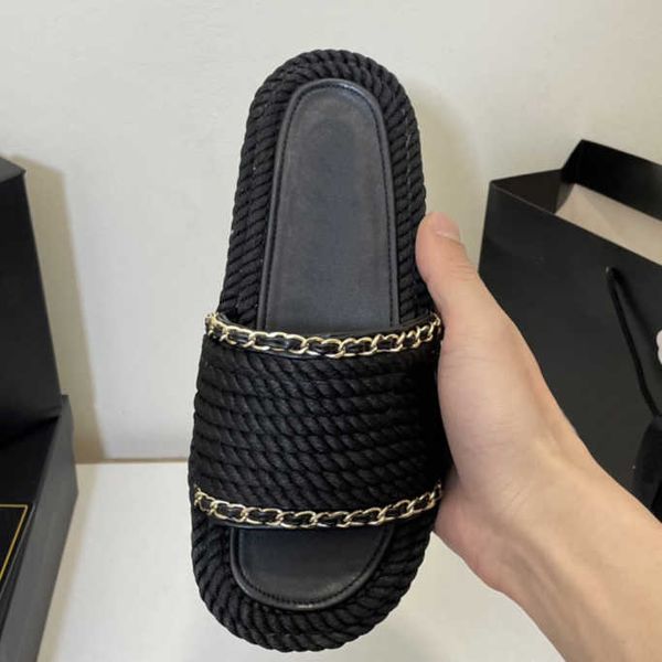 designer luxury women sandals lady straw woven tweed mop slippers slip on flats wedge low heels beach mule leather rubber open toe slides, Black
designer luxury women sandals lady straw woven tweed mop slippers slip on flats wedge low heels beach mule leather rubber open toe slides, Black