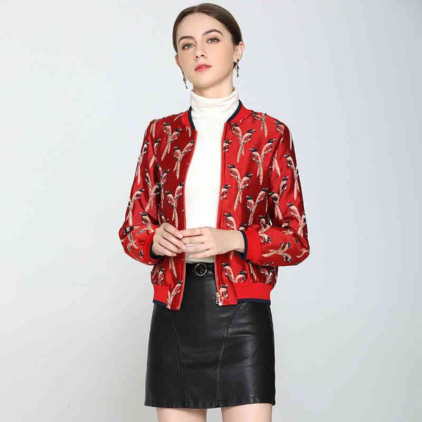 women's leather & faux temperament bird jacquard nail bead fashion women's wear spring long sleeve zipper infrared cover, Black
women's leather & faux temperament bird jacquard nail bead fashion women's wear spring long sleeve zipper infrared cover, Black