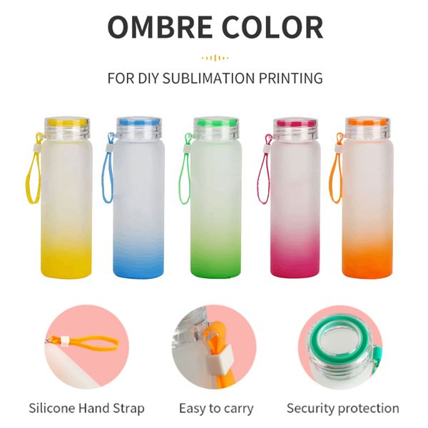 500ml 17oz sublimation frosted glass water bottles gradient colorful ombre blank tumbler drinkware cups sxjun27
500ml 17oz sublimation frosted glass water bottles gradient colorful ombre blank tumbler drinkware cups sxjun27