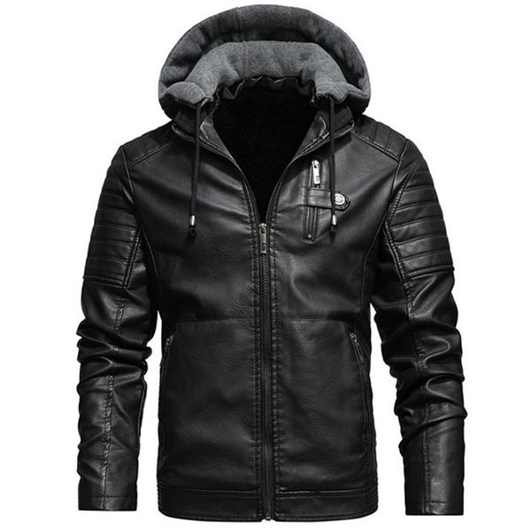mens winter vintage motorcycle jacket mens outdoor casual long sleeve multi-zip pu leather hooded jacket 201224, Black
mens winter vintage motorcycle jacket mens outdoor casual long sleeve multi-zip pu leather hooded jacket 201224, Black