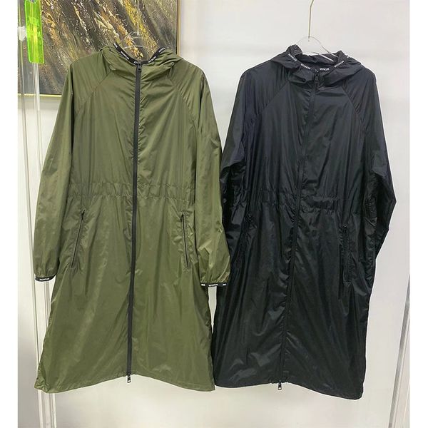 women belt long nylon jackets the hooded coat letter decals parka designer lady side pocket zipper outwear, Tan;black
women belt long nylon jackets the hooded coat letter decals parka designer lady side pocket zipper outwear, Tan;black