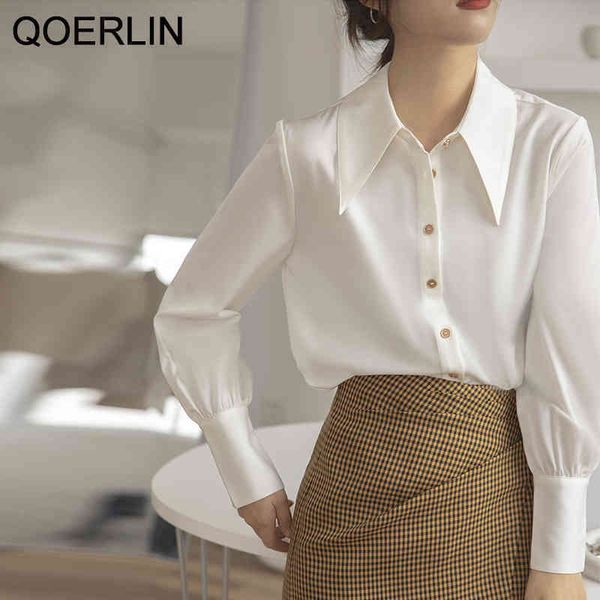 qoerlin ol stylish satin white shirt elegant formal blouse luxury women shirt plus size full sleeve buttons cuff office 210412
qoerlin ol stylish satin white shirt elegant formal blouse luxury women shirt plus size full sleeve buttons cuff office 210412
