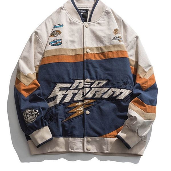 gmiixder american embroidered baseball uniform men's punk racing jacket s couple motorcycle toolingcoat street casual wear 220804, Black;brown
gmiixder american embroidered baseball uniform men's punk racing jacket s couple motorcycle toolingcoat street casual wear 220804, Black;brown