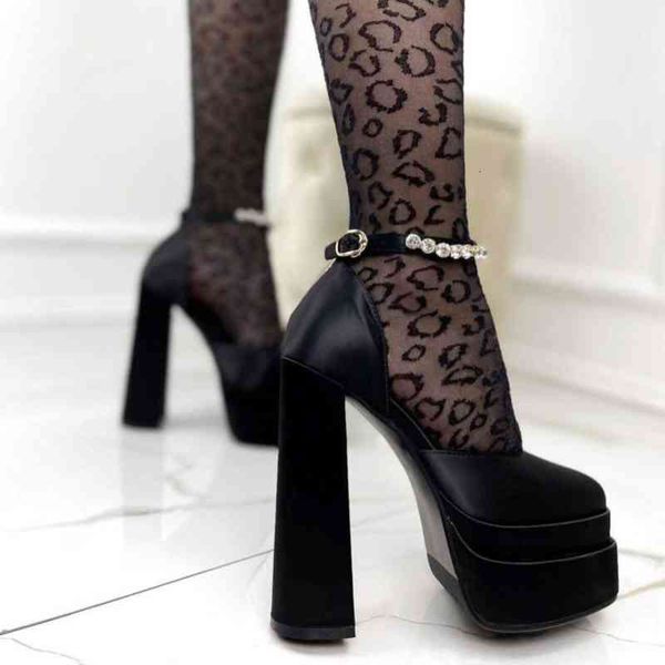 dress shoes women platform square toe high heels designer candy color thick bottom sandals party luxury wedding n8k8, Black
dress shoes women platform square toe high heels designer candy color thick bottom sandals party luxury wedding n8k8, Black