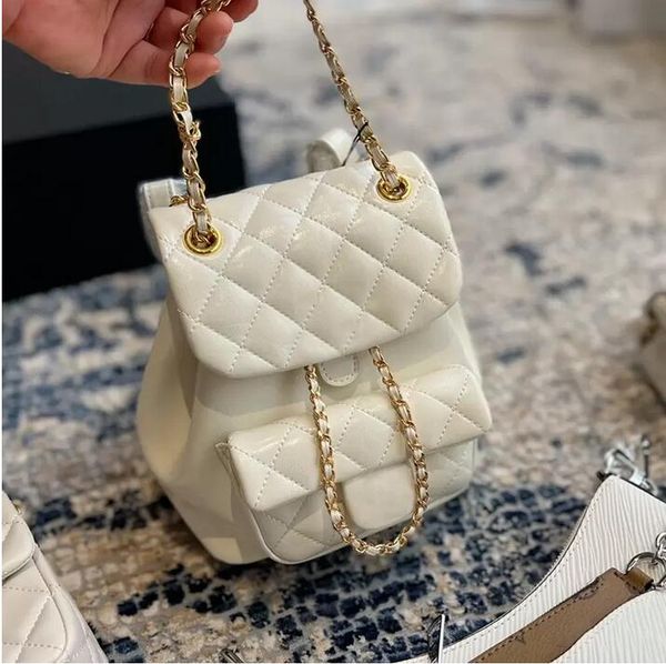 fashion vintage white classic mini flap quilted bucket backpack bag gold metal chain hardware crossbody outdoor saoche cosmetics luxury desi
fashion vintage white classic mini flap quilted bucket backpack bag gold metal chain hardware crossbody outdoor saoche cosmetics luxury desi