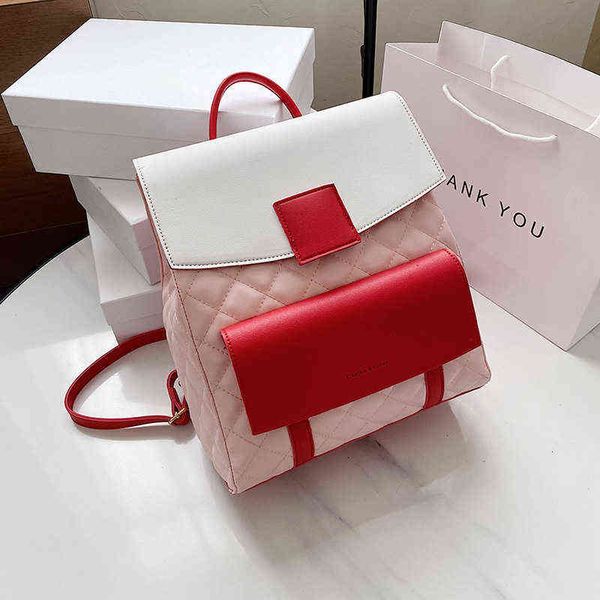 women's backpack color contrast fashion trend large capacity backpack color contrast casual korean women's bag 220712
women's backpack color contrast fashion trend large capacity backpack color contrast casual korean women's bag 220712