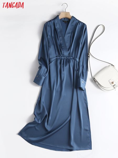 tangada 2022 autumn fashion women elegant satin dress long sleeve office ladies midi dress with slash 6d105, White;black
tangada 2022 autumn fashion women elegant satin dress long sleeve office ladies midi dress with slash 6d105, White;black