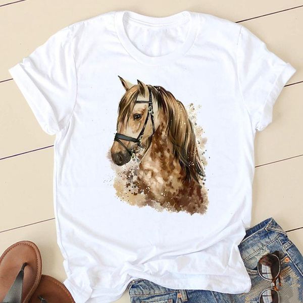 ladies fashion watercolor horse 90s t shirt trend casual women clothing summer short sleeve graphic tee t-shirts female clothes, White
ladies fashion watercolor horse 90s t shirt trend casual women clothing summer short sleeve graphic tee t-shirts female clothes, White