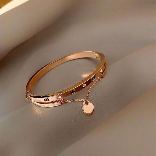 rose gold roman numeral bangle bracelet for couple men women luxury designer bling diamond heart charm bangles western fashion lov204o, Black
rose gold roman numeral bangle bracelet for couple men women luxury designer bling diamond heart charm bangles western fashion lov204o, Black