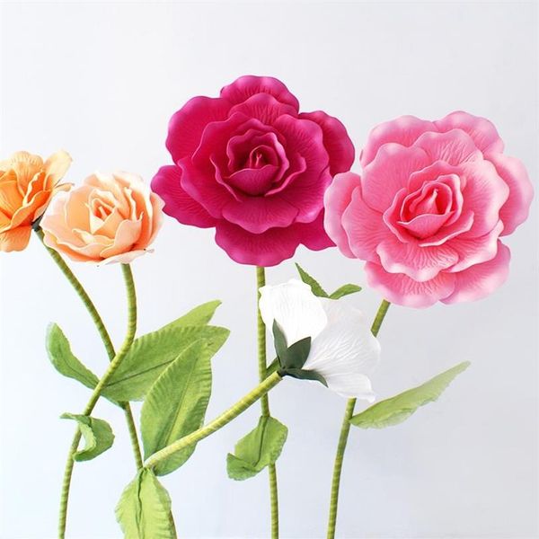 decorative flowers & wreaths giant artificial flower fake large foam rose with stems for wedding background decor window display s327o
decorative flowers & wreaths giant artificial flower fake large foam rose with stems for wedding background decor window display s327o