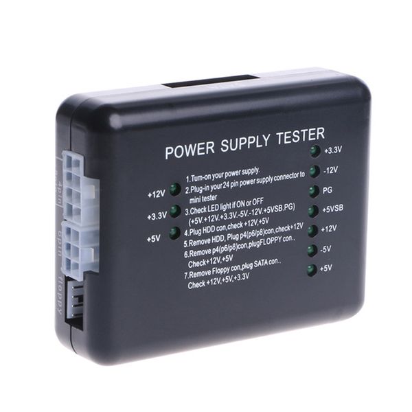 black pc atx btx itx power supply tester 24 pin computer diagnostic tool power measuring led instrument diagnostic tool testing
black pc atx btx itx power supply tester 24 pin computer diagnostic tool power measuring led instrument diagnostic tool testing