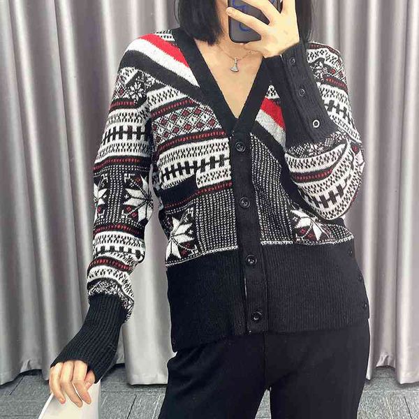 women's knits & tees autumn and winter v-neck mohair mixed pattern color stripe twill cardigan design sense men's women's coa, White
women's knits & tees autumn and winter v-neck mohair mixed pattern color stripe twill cardigan design sense men's women's coa, White