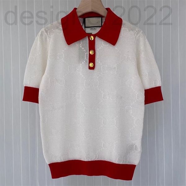 women's t-shirt designer g summer red and white hollow out thin polo t-shirt loose casual t-shirt simple breathable women's wear p
women's t-shirt designer g summer red and white hollow out thin polo t-shirt loose casual t-shirt simple breathable women's wear p