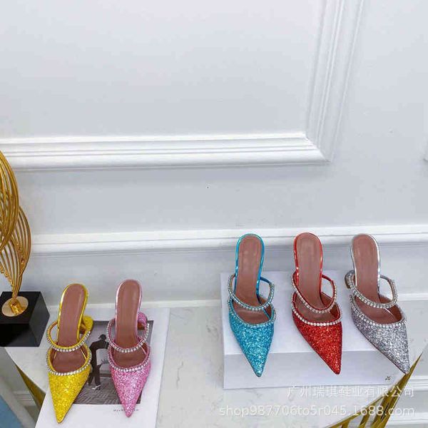 sandals sequin high heels horseshoe heel one-sided belt back empty sandals women's bag slippers head wedding shoes cxk9, Black
sandals sequin high heels horseshoe heel one-sided belt back empty sandals women's bag slippers head wedding shoes cxk9, Black