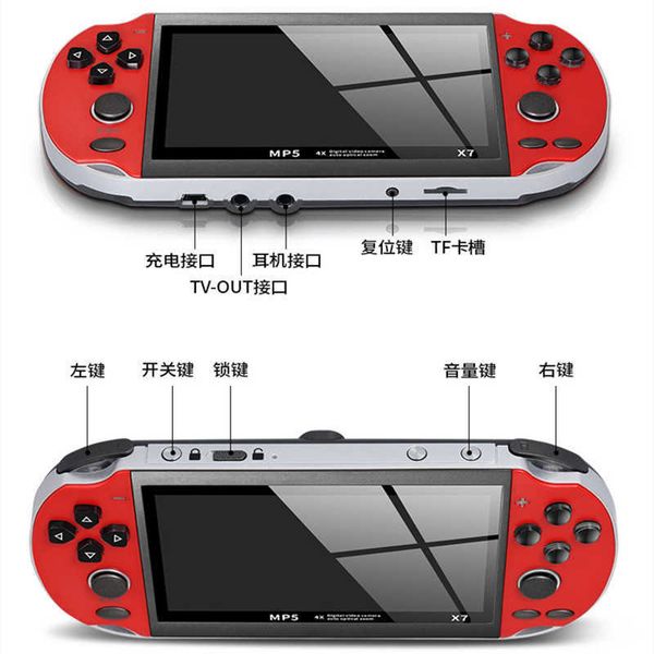 x7 handheld portable game players 4.3 inch screen mp5 video games console sup retro 8gb support for tv output video gaming player e-book 4 c
x7 handheld portable game players 4.3 inch screen mp5 video games console sup retro 8gb support for tv output video gaming player e-book 4 c