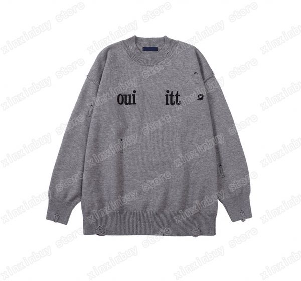 22ss mens designers sweaters luxury men womens destroyed jacquard letter man paris street long sleeve green gray white s-l, White;black
22ss mens designers sweaters luxury men womens destroyed jacquard letter man paris street long sleeve green gray white s-l, White;black
