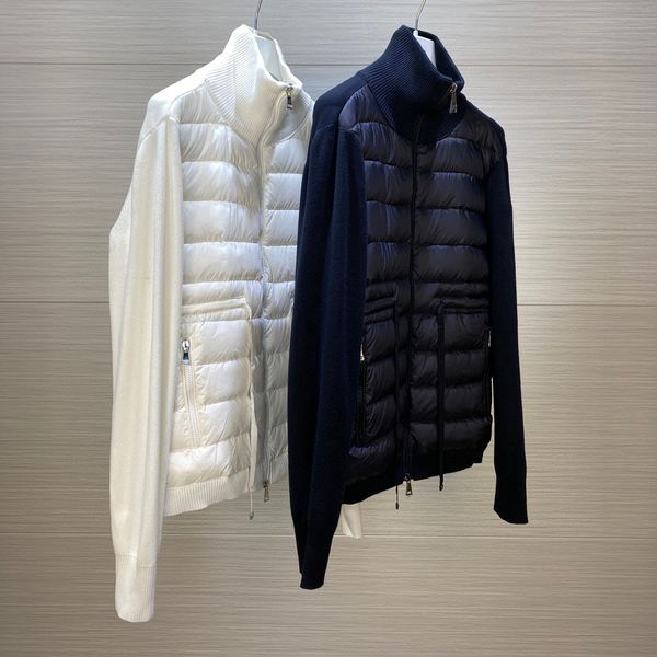 men women designer down jackets knitted spliced puff coat winter outdoor coats outerwear, Black
men women designer down jackets knitted spliced puff coat winter outdoor coats outerwear, Black