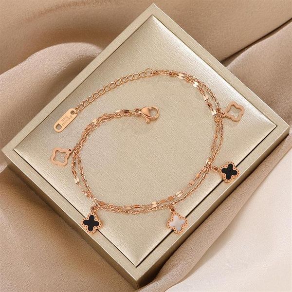charm bracelets ladies lucky four-leaf clover titanium steel bracelet girlfriends student temperament korean simple gift casual je271t, Golden;silver
charm bracelets ladies lucky four-leaf clover titanium steel bracelet girlfriends student temperament korean simple gift casual je271t, Golden;silver