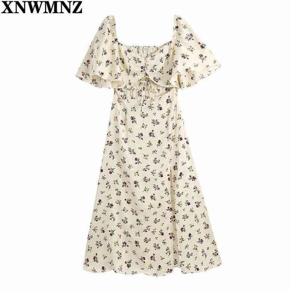 xnwmnz summer dress women floral print long es woman vintage drawstrings short sleeve elegant cut out robe 210513, Black;gray
xnwmnz summer dress women floral print long es woman vintage drawstrings short sleeve elegant cut out robe 210513, Black;gray
