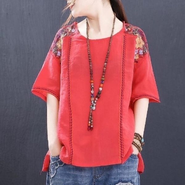 blouse women plus size short sleeve vintage blouse ladies cotton embroidery casual y200402, White
blouse women plus size short sleeve vintage blouse ladies cotton embroidery casual y200402, White