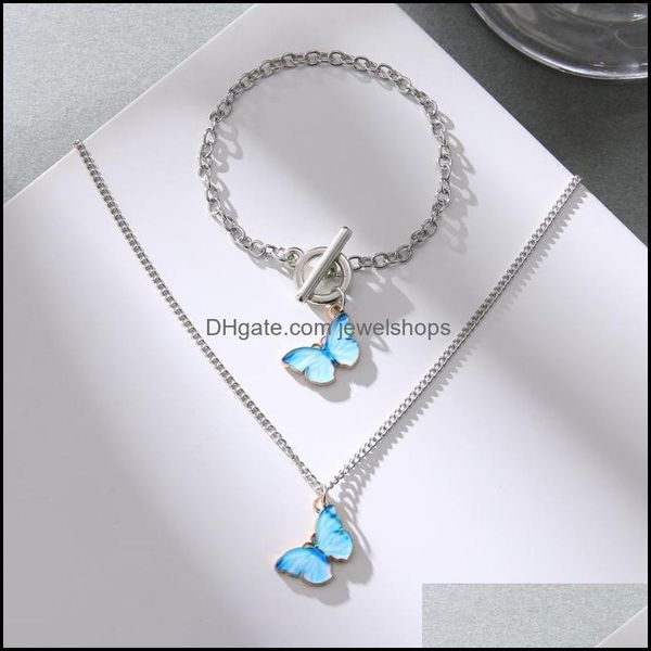 chains korean blue gradient butterfly necklace for women girls sier color pearl butterflies pendant choker necklac jewelshops dhu9n, Silver
chains korean blue gradient butterfly necklace for women girls sier color pearl butterflies pendant choker necklac jewelshops dhu9n, Silver