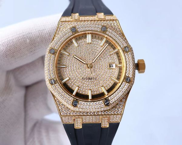 handmade full of diamonds watch mens automatic mechanical watches 41mm with diamond-studded steel 904l sapphire ladies business wristwatches, Slivery;brown
handmade full of diamonds watch mens automatic mechanical watches 41mm with diamond-studded steel 904l sapphire ladies business wristwatches, Slivery;brown