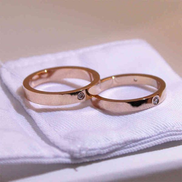 y40r new t home three diamond ring titanium steel 18k rose gold simple inlaid couple pair wide and narrow valentine's day gift, Silver
y40r new t home three diamond ring titanium steel 18k rose gold simple inlaid couple pair wide and narrow valentine's day gift, Silver