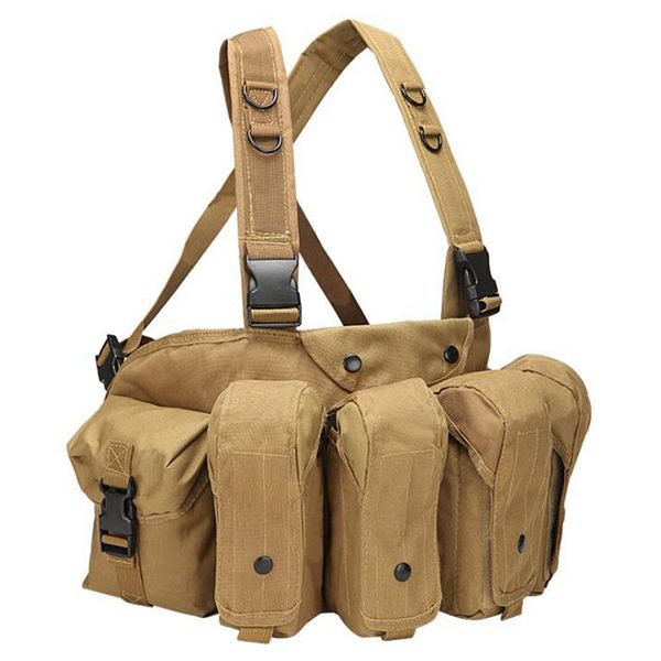 outdoor chest rig airsoft hunting vest molle pouch simple tactical magazine pouch carrier, Black;green
outdoor chest rig airsoft hunting vest molle pouch simple tactical magazine pouch carrier, Black;green