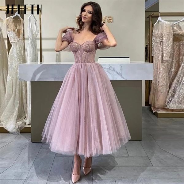 jeheth simple short prom dresses off the shoulder corset tulle tea length formal evening gowns lace up back 220627, White;black
jeheth simple short prom dresses off the shoulder corset tulle tea length formal evening gowns lace up back 220627, White;black