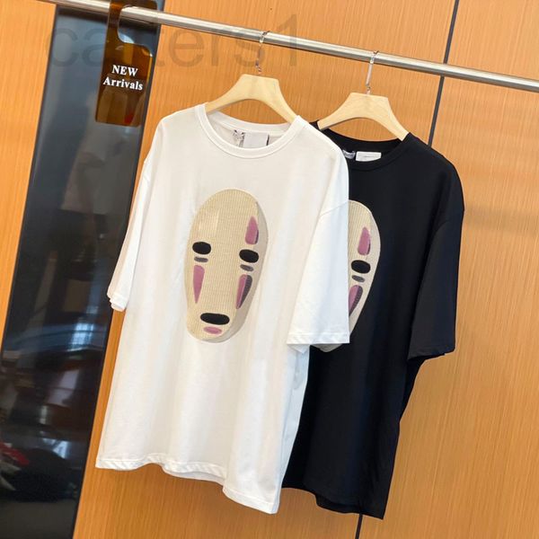women's t-shirt designer 2022 spring and summer new short sleeved pullover black loose round neck embroidered cotton women's wear, White
women's t-shirt designer 2022 spring and summer new short sleeved pullover black loose round neck embroidered cotton women's wear, White