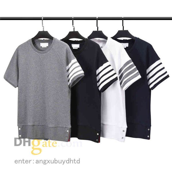 fashion luxury t shirts tb waffle short sleeve crew neck t-shirt 5 / 4 sleeve spring and summer classic men's and women's casual, White;black
fashion luxury t shirts tb waffle short sleeve crew neck t-shirt 5 / 4 sleeve spring and summer classic men's and women's casual, White;black