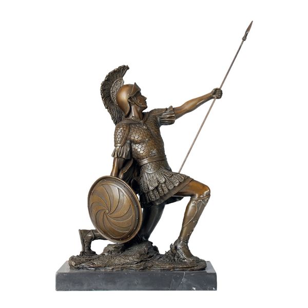 sparta knight with spear and shield statue sculpture bronze warrior figurine antique artwork office desk decoration, Silver
sparta knight with spear and shield statue sculpture bronze warrior figurine antique artwork office desk decoration, Silver