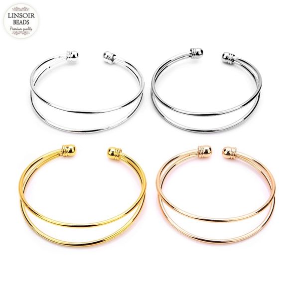 linsoir 2pcslot stainless steel wire bracelets bangles for men women 5 colors double layer open diy bangle accessories supplies 220716, Black
linsoir 2pcslot stainless steel wire bracelets bangles for men women 5 colors double layer open diy bangle accessories supplies 220716, Black