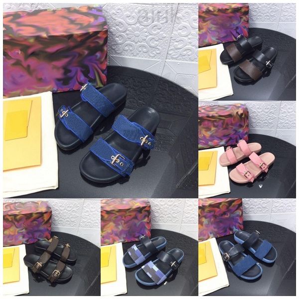 bom dia slipper designer sandals women genuine leather beach slides patent canvas flat mule double buckle summer flip flops shoes, Black
bom dia slipper designer sandals women genuine leather beach slides patent canvas flat mule double buckle summer flip flops shoes, Black