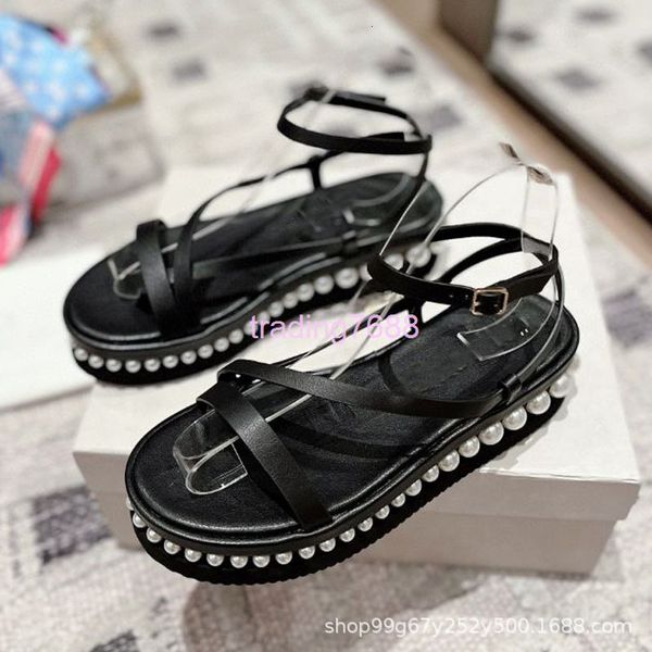 sandals sandals 22jimm pearl viscose shoes black low sgs patent leather one-sided round head antiskid roman
sandals sandals 22jimm pearl viscose shoes black low sgs patent leather one-sided round head antiskid roman