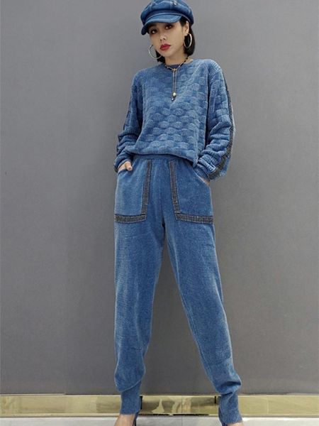 women's tracksuits autumn/winter style snow fleece knit suit women drill pullover sweater casual pants western two-piece suitwomen', Gray
women's tracksuits autumn/winter style snow fleece knit suit women drill pullover sweater casual pants western two-piece suitwomen', Gray