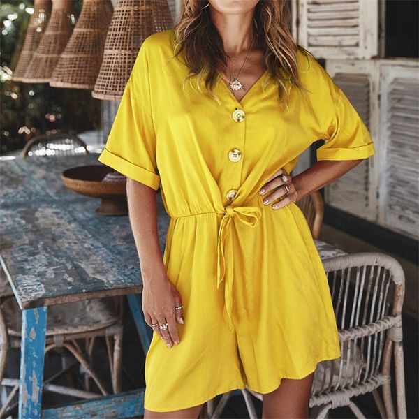 summer casual solid color loose short jumpsuits 2020 button rompers womens jumpsuit female playsuit vintage slim overalls t200704, Black;white
summer casual solid color loose short jumpsuits 2020 button rompers womens jumpsuit female playsuit vintage slim overalls t200704, Black;white