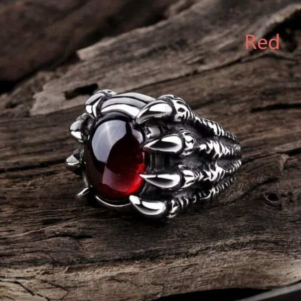 cluster rings gothic vintage punk for women men's alloy dragon claw black/red stone carved animal ring party fashion jewelry gift, Golden;silver
cluster rings gothic vintage punk for women men's alloy dragon claw black/red stone carved animal ring party fashion jewelry gift, Golden;silver