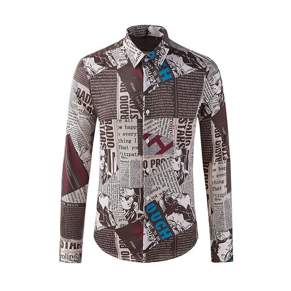 men's casual shirts camouflage poster printed men long sleeve business formal dress shirt social banquet tuxedo chemise homme, White;black
men's casual shirts camouflage poster printed men long sleeve business formal dress shirt social banquet tuxedo chemise homme, White;black