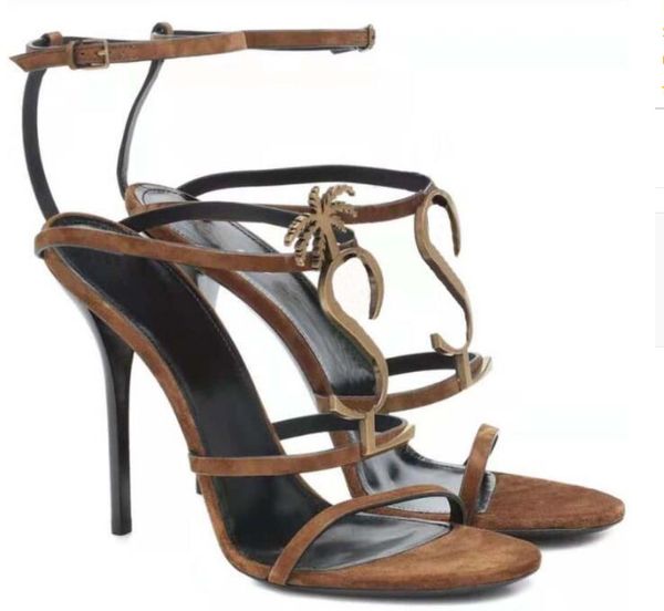 luxury brand sandals designer paris women dress shoes metal letters ladies fashion genuine leather open toe super high heels bridal wedding, Black
luxury brand sandals designer paris women dress shoes metal letters ladies fashion genuine leather open toe super high heels bridal wedding, Black