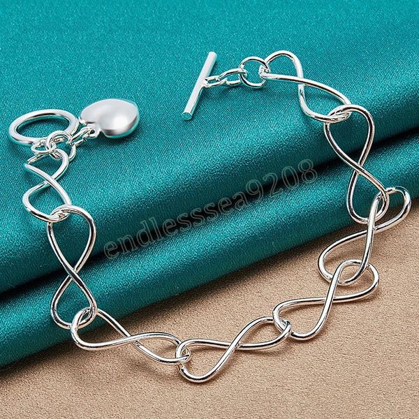 925 sterling silver solid heart pendant bracelet chain for woman charm wedding engagement party fashion jewelry, Golden;silver
925 sterling silver solid heart pendant bracelet chain for woman charm wedding engagement party fashion jewelry, Golden;silver