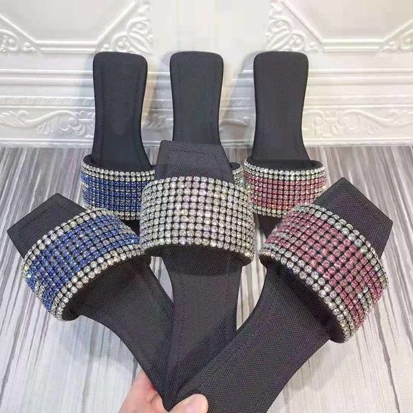 rhinestone slippers women's summer wear fashion full diamond square head flat bottom beach sandals women, Black
rhinestone slippers women's summer wear fashion full diamond square head flat bottom beach sandals women, Black