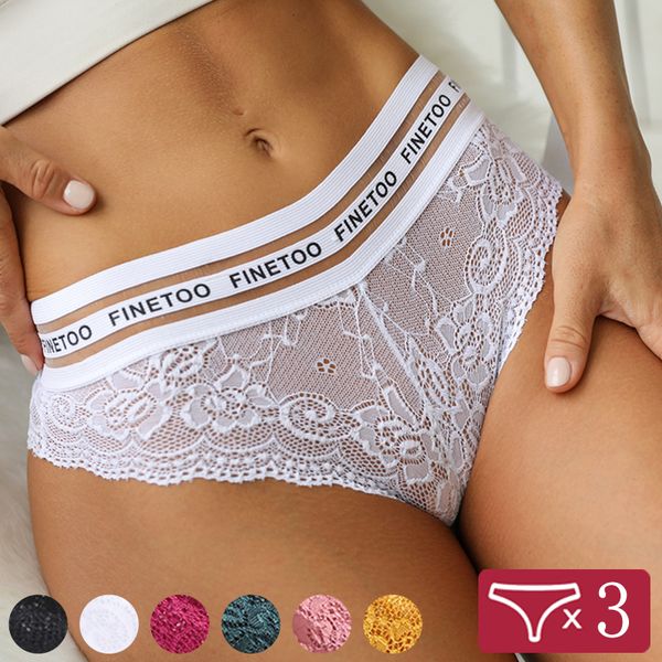 finetoo 3pcs/set lace panties for women hollow out perspective patchwork briefs mesh underpants see through girls lingerie 220511, Black;pink
finetoo 3pcs/set lace panties for women hollow out perspective patchwork briefs mesh underpants see through girls lingerie 220511, Black;pink