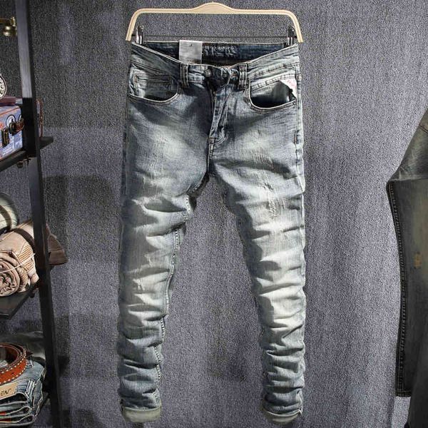 men's jeans fashion brand jeans men's washing and whitening korean style fashion slim fit small foot elastic casual straight pants, Blue
men's jeans fashion brand jeans men's washing and whitening korean style fashion slim fit small foot elastic casual straight pants, Blue