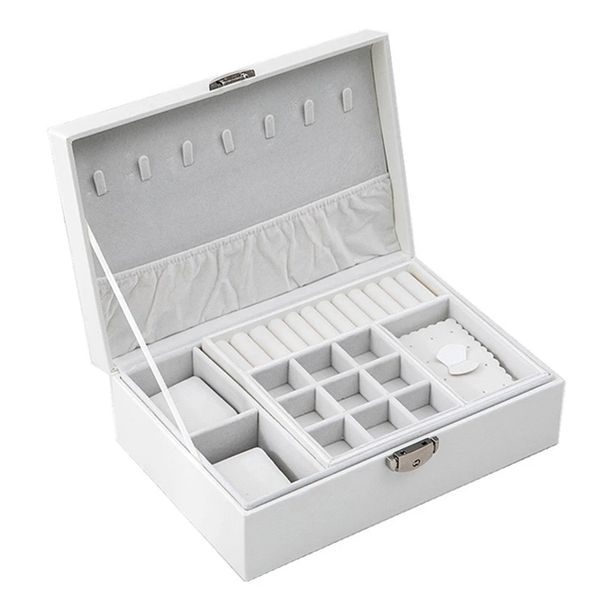 ly jewelry box creative leather storage earring portable multi layer makeup pu watch necklace holder 220719, Black;blue
ly jewelry box creative leather storage earring portable multi layer makeup pu watch necklace holder 220719, Black;blue