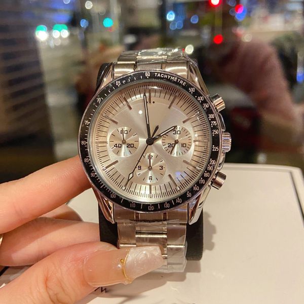 luxury mens watches chronograph brand designer watch stainless steel band 42mm waterproof wristwatches for men's birthday christmas fat, Slivery;brown
luxury mens watches chronograph brand designer watch stainless steel band 42mm waterproof wristwatches for men's birthday christmas fat, Slivery;brown